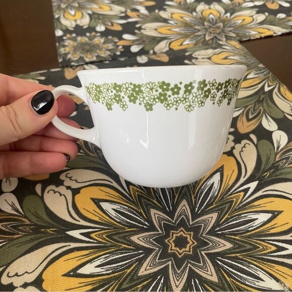 Vintage Corelle by Corning Spring Blossom Crazy Daisy Cup and Saucer Set - Picture 6 of 6